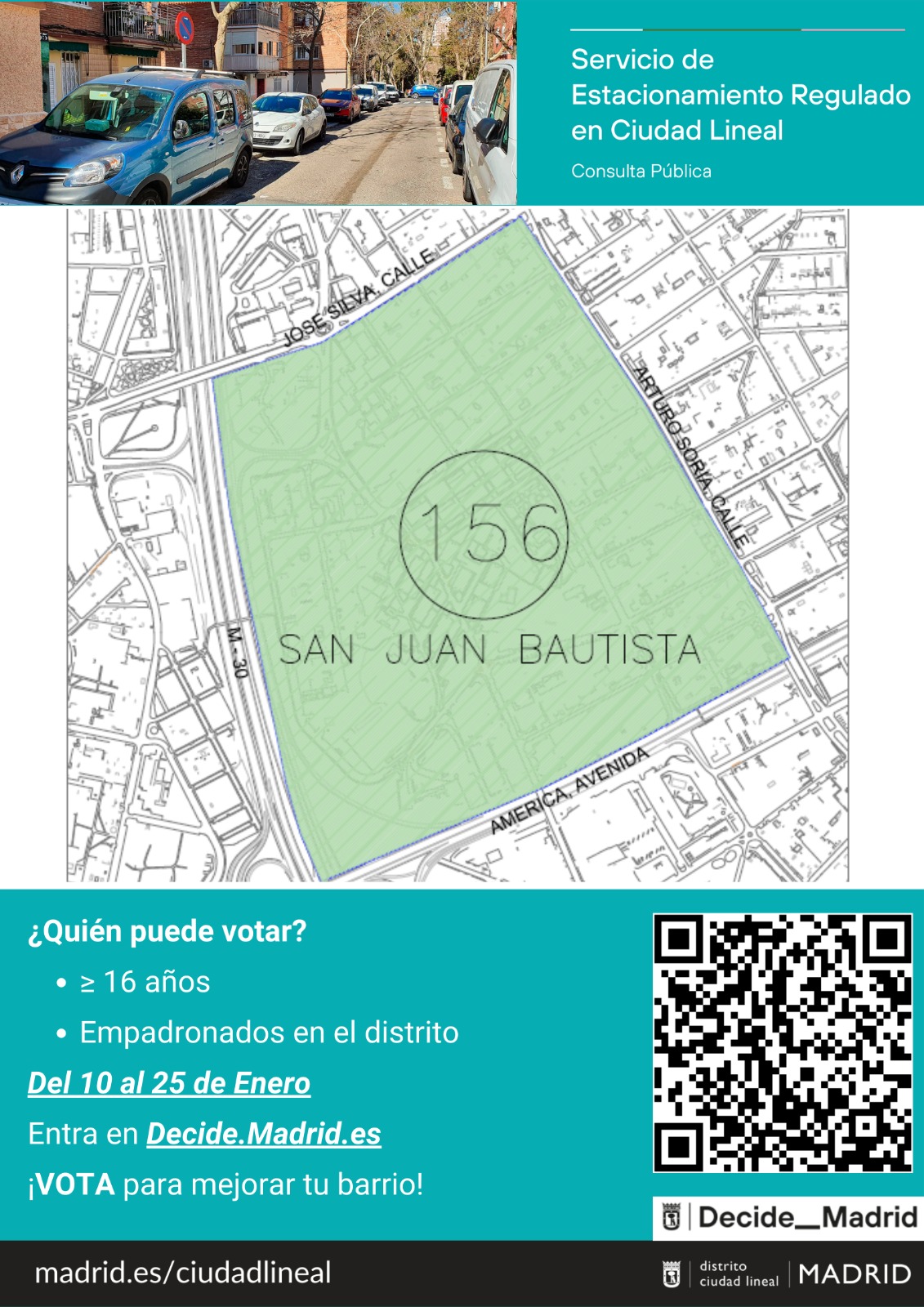 Cartel sobre una de las zonas que se propone establecer el SER (San Juan Bautista)